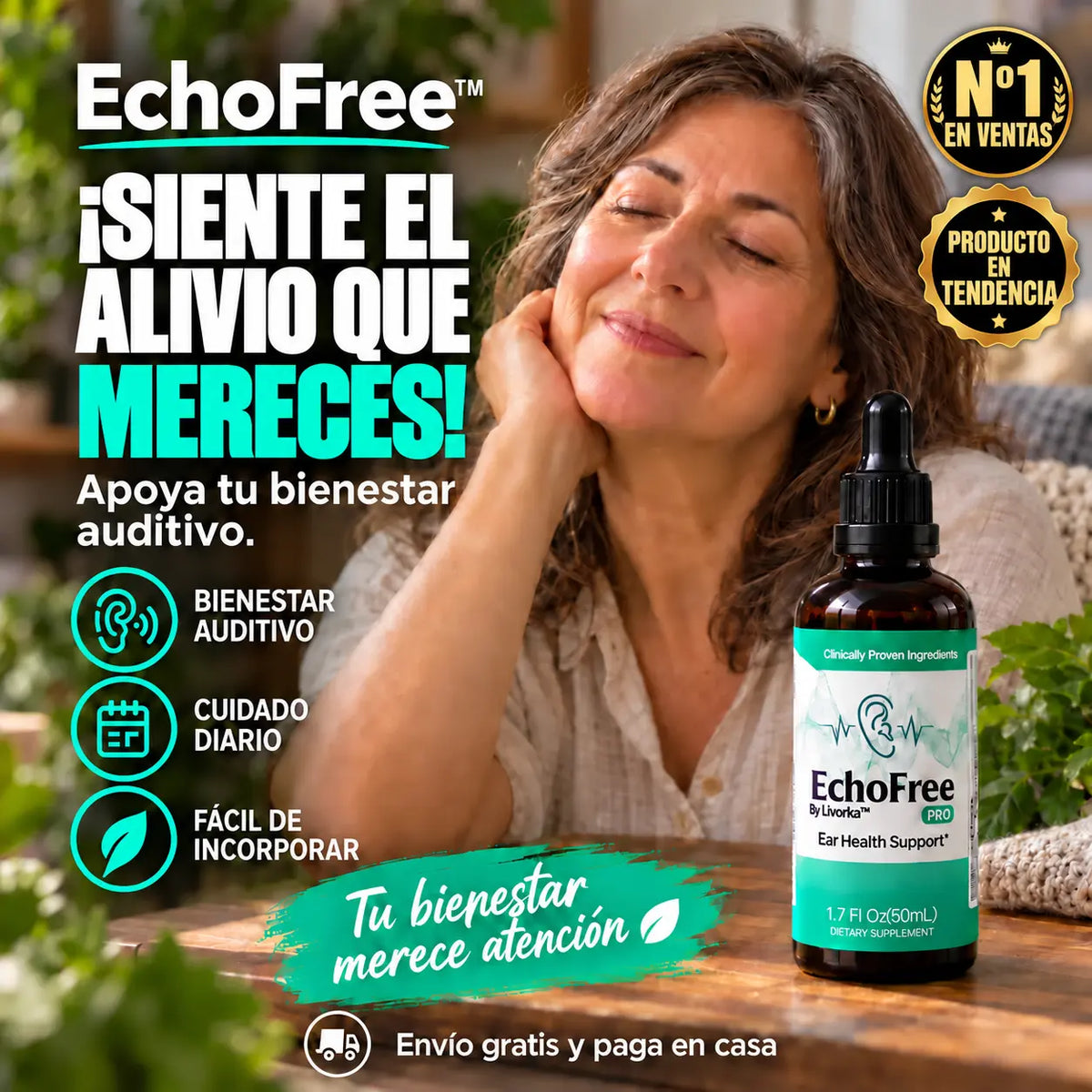 EchoFree™ Recupera el Bienestar que tus Oídos Necesitan
