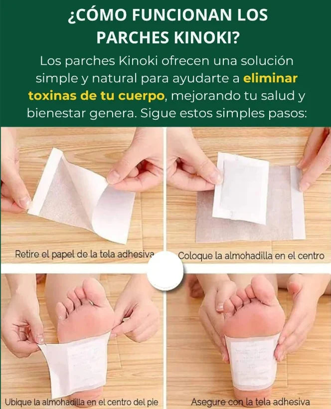 🔥 Parches para Pies Kinoki (3 CAJAS- 30 Unidades)
