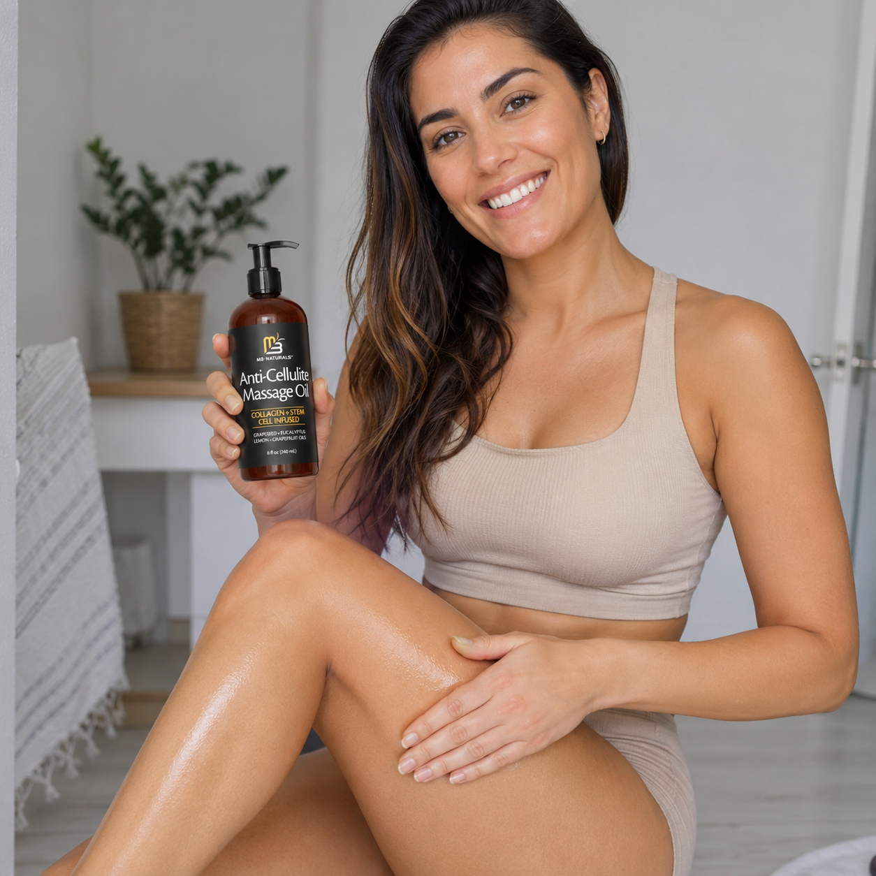 M3Naturals™ Aceite Masaje Corporal Reafirmante anti Celulitis y Estrías