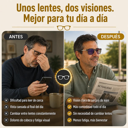 PhotoVision™ Tecnología que se Adapta a la Luz con Solo un Par de Lentes