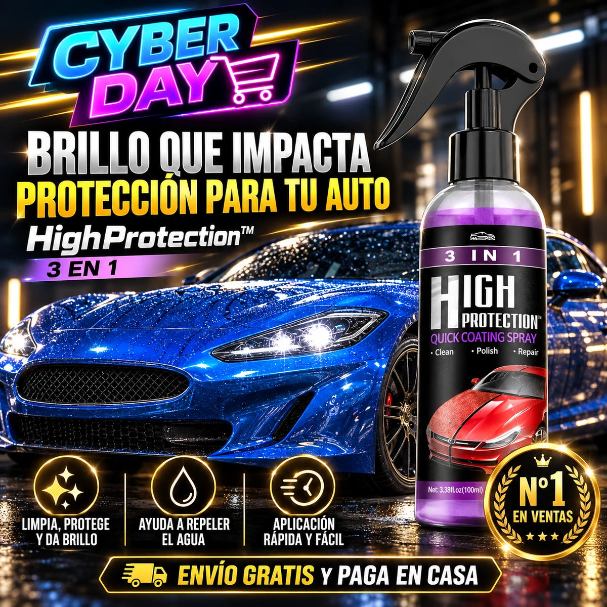 HighProtection™ 3 en 1 – Protección Cerámica para tu Vehículo