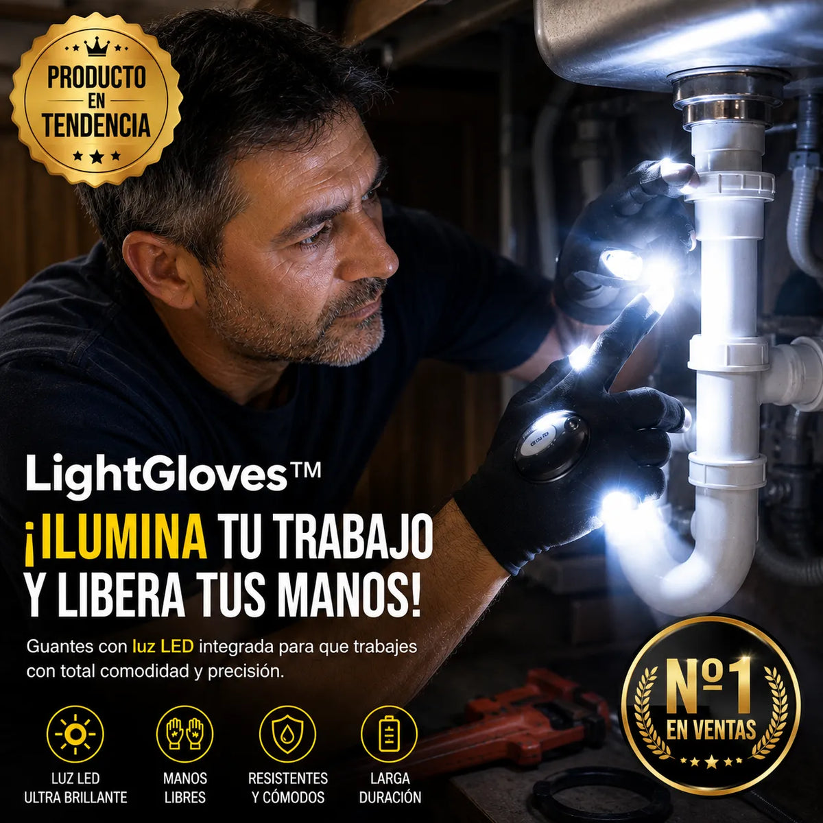LightGloves™ – Ilumina tu Trabajo con las Manos Libres