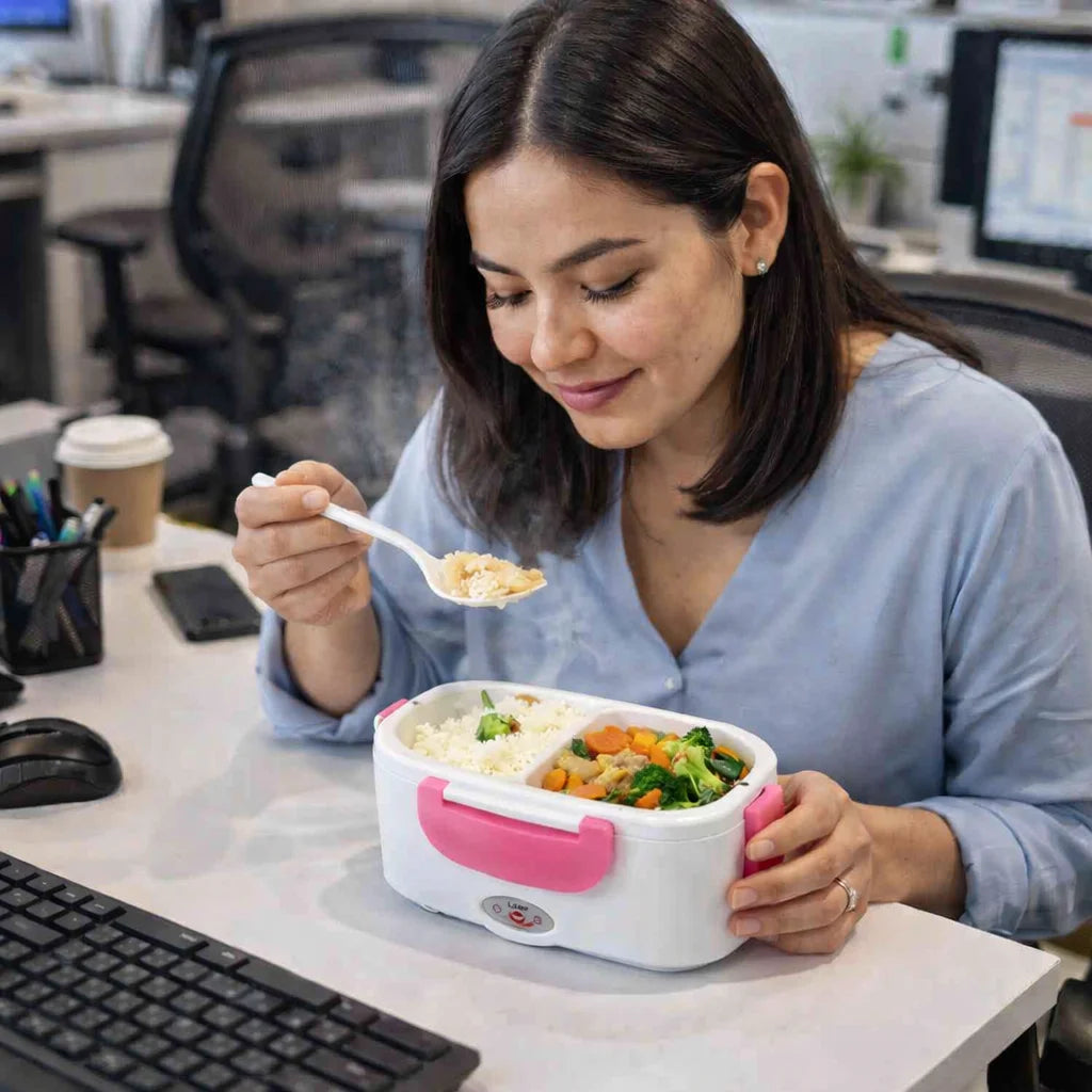 ¡Tu comida caliente en cualquier lugar, sin microondas! 🍱⚡