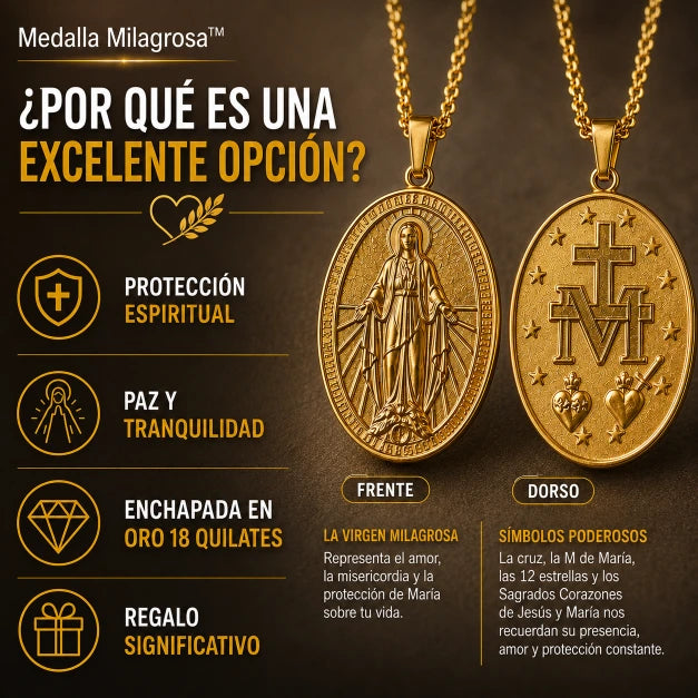 Cadena Medalla Milagrosa – Un Símbolo de Fe y Protección Siempre Contigo