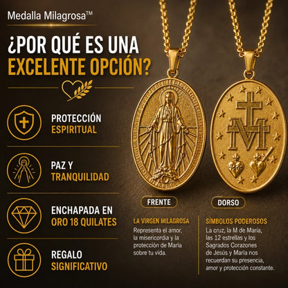 Cadena Medalla Milagrosa – Un Símbolo de Fe y Protección Siempre Contigo
