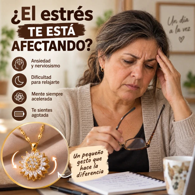 Cadena Girasol Giratorio Antiestrés™ – Gira, Relájate y Luce Increíble (Oferta 2x1)