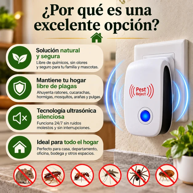 Pest Reject™ — Protege tu hogar de las plagas, sin venenos y con solo enchufarlo (2x1)