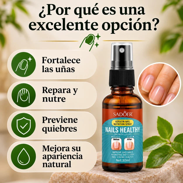 Nails Healthy ™ - Spray Reparador con Queratina para Uñas (2x1)