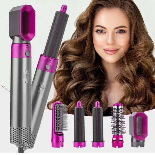 Cepillo y Secador de cabello Profesional 5 en 1 con Tecnología Iónica