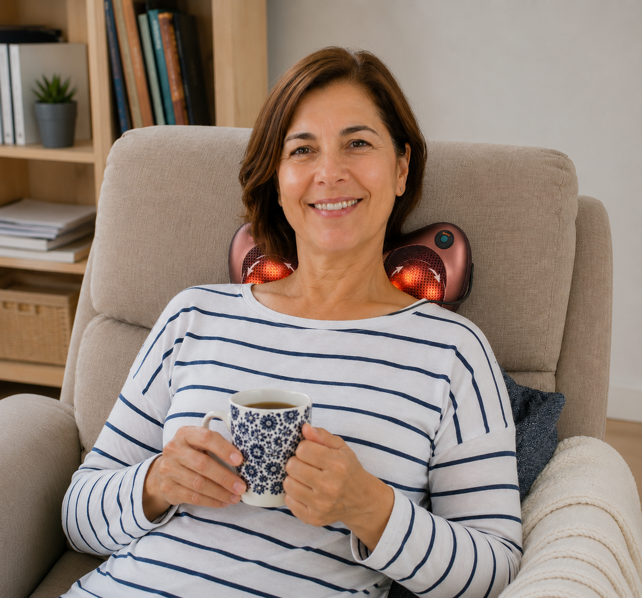 ThermaRelax™ Masaje con Calor que Ayuda a Aliviar la Tensión Muscular